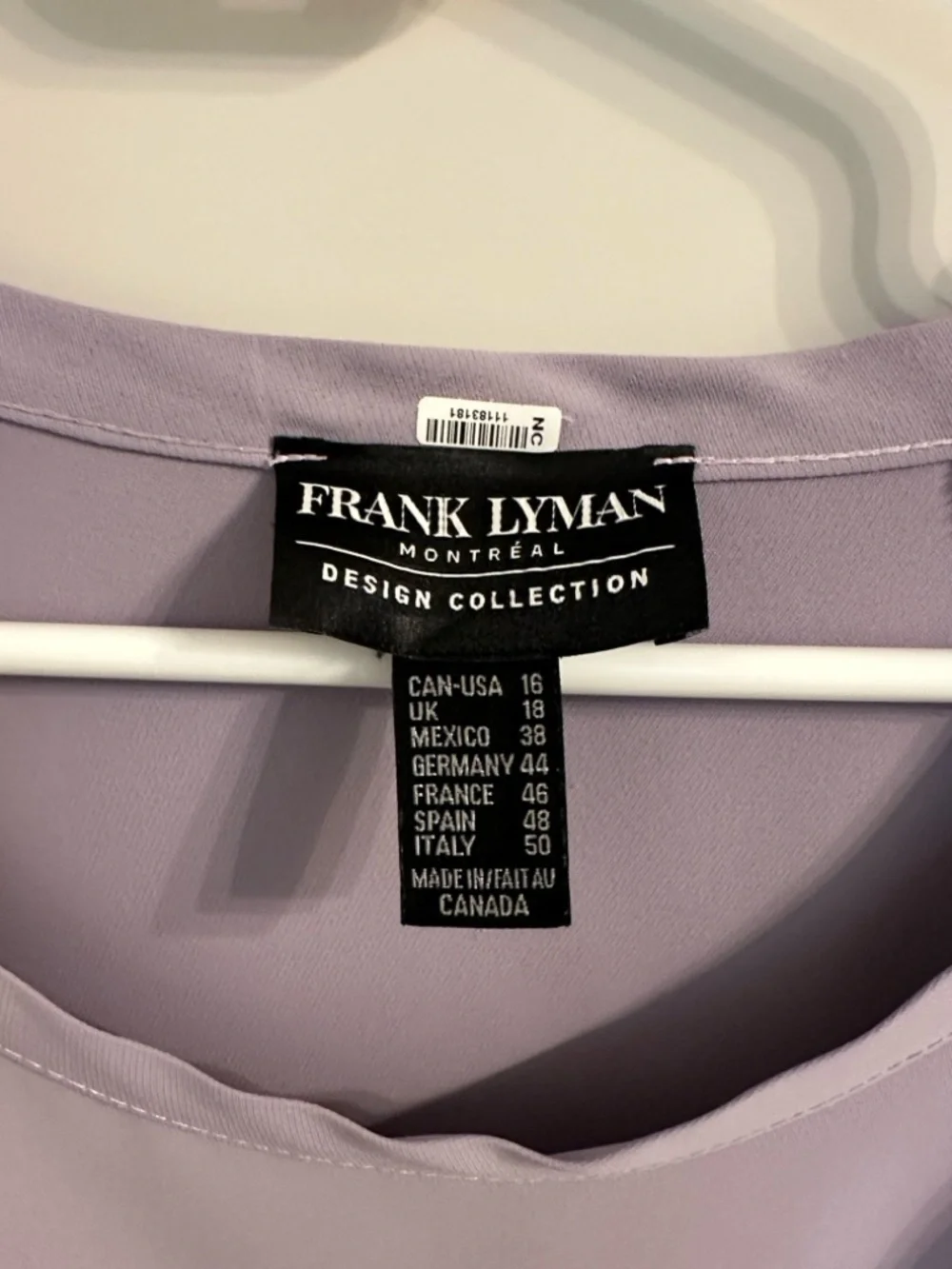 Frank Lyman Design Lilac Short-Sleeve Draped Blouse - Picture 2 of 2